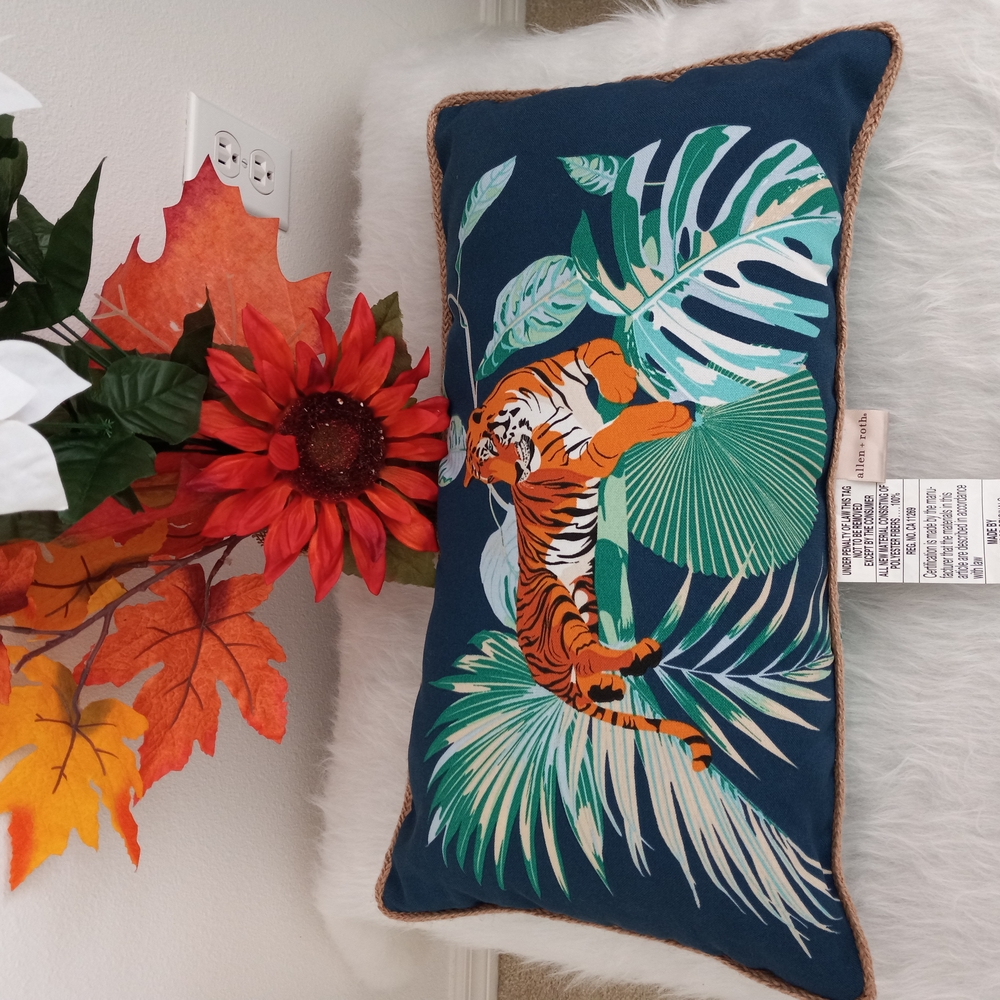 Allen + Roth Tropical Tiger Decorative Pillows